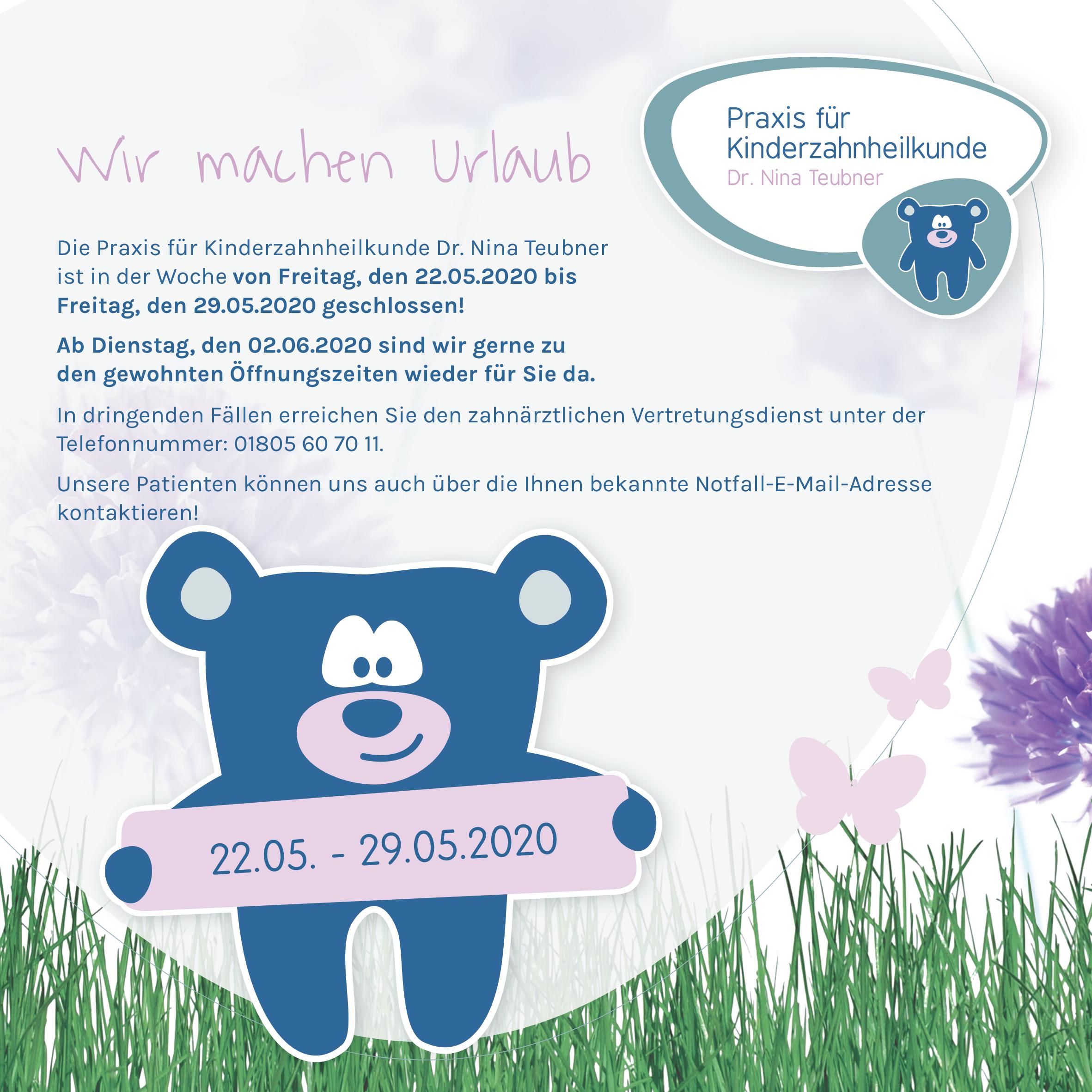 Wir machen Urlaub Aushang wir machen Urlaub