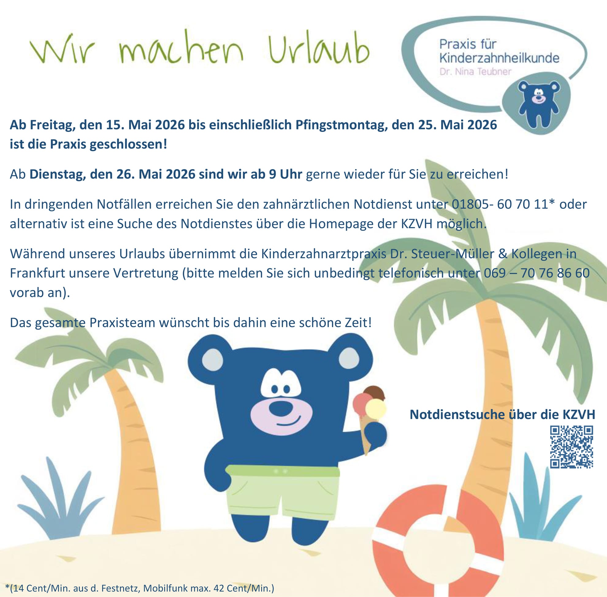 Urlaub Mai 2026